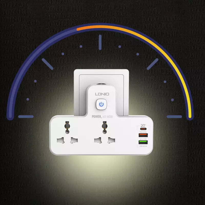 Smart Extension Strip with USB & LED FOR 🇹🇿